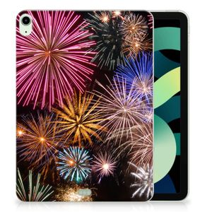 iPad Air (2020/2022) 10.9 inch Leuke Siliconen Hoes Vuurwerk