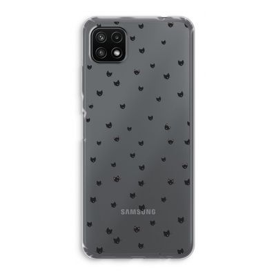 Kleine kattenkopjes: Samsung Galaxy A22 5G Transparant Hoesje