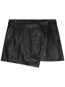 Diesel L-Kesselle leather skirt - Noir