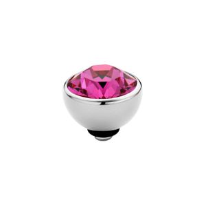 Melano Twisted Season CZ Steentje Fuchsia Zilver