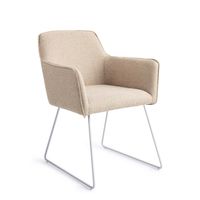 Jesper Home Eetkamerstoel 'Hofu' Slide White, kleur Wild Walnut