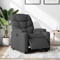 Fauteuil elektrisch verstelbaar stof donkergrijs
