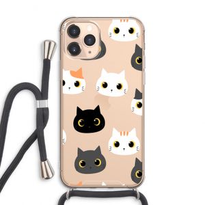 Katten: iPhone 11 Pro Max Transparant Hoesje met koord