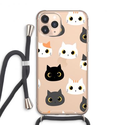Katten: iPhone 11 Pro Max Transparant Hoesje met koord