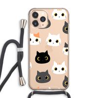 Katten: iPhone 11 Pro Max Transparant Hoesje met koord