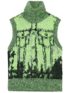 Diesel pull sans manches M-Sifnos à motif intarsia - Vert