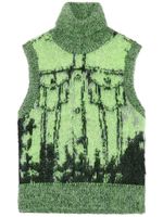 Diesel pull sans manches M-Sifnos à motif intarsia - Vert