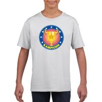 Wit kampioen shirt voor kinderen