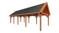 Tijdelijk 15% korting | Trendhout Buitenverblijf zadeldak XL 1110x440 cm- Zadeldak- Hout- Trendhout