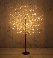 Boom 600led flash classic warm ip44 trafo hoogte 120 cm zwart - Annas collection