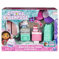 Gabby's Dollhouse Gabby's Poppenhuis - Bakken met Cakey Keuken-speelset met actiefiguur en 3 accessoires, 3 meubelstukken en 2 poppenhuis pakketjes - thumbnail