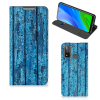 Huawei P Smart (2020) Book Wallet Case Wood Blue - thumbnail
