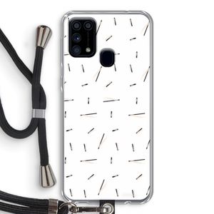 Hipster stripes: Samsung Galaxy M31 Transparant Hoesje met koord