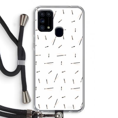 Hipster stripes: Samsung Galaxy M31 Transparant Hoesje met koord