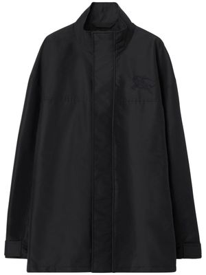 Burberry veste brodée à col montant - Noir