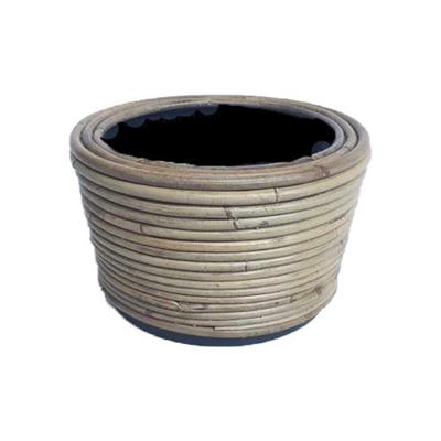 Drypot Round Stripe Grey - diameter 19x12 cm - Van der leeden