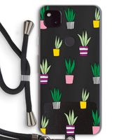 Sanseveria: Pixel 4a 5G Transparant Hoesje met koord