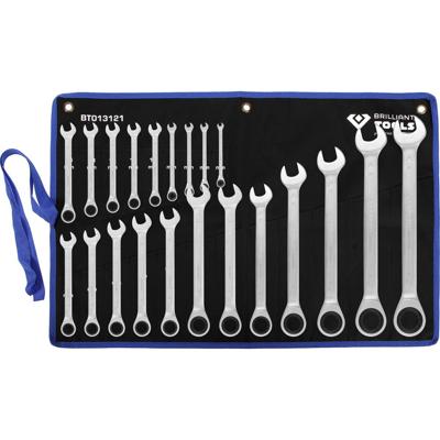Brilliant Tools BT013121 BT013121 Ringsleutel met ratelset Sleutelbreedte (metrisch) 8 - 53 mm