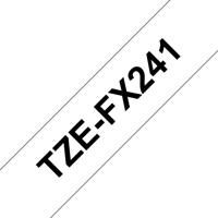 Brother Originele TZe-FX241 flexibele ID label tapecassette – zwart op wit, breedte 18 mm
