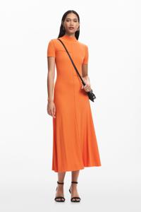 Midijurk met hoge hals - ORANGE - L