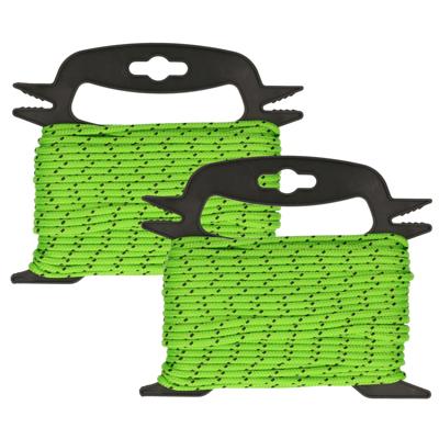 Pro Plus scheerlijn lichtgevend - 2x - 20 meter - fluor groen - haspel - 4 mm dikte - kamperen