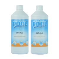 Set van 2x stuks zwembad onderhoud Pool Power anti algen 1 liter Set van 2x stuks zwembad onderhoud Pool Power anti algen 1 liter