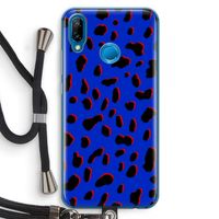 Blue Leopard: Huawei P20 Lite Transparant Hoesje met koord