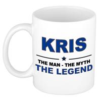Kris cadeau mok - man myth legend - naam koffiemok - 300 ml - collega - vaderdag