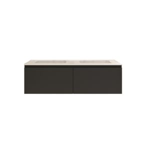 Badkamermeubelset Gliss Eros 140 cm Met Wastafel Mat Zwart