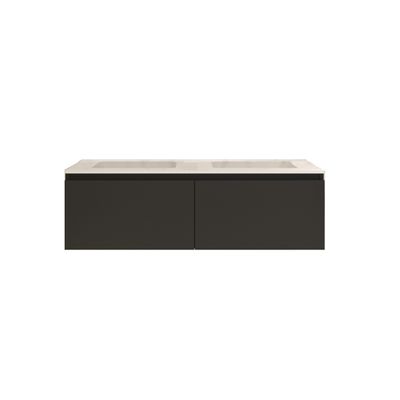 Badkamermeubelset Gliss Eros 140 cm Met Wastafel Mat Zwart