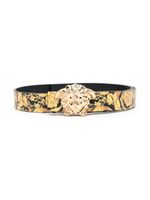 Versace Kids ceinture en cuir Medusa à imprimé baroque - Noir