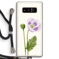 Purple poppy: Samsung Galaxy Note 8 Transparant Hoesje met koord