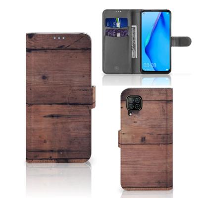 Huawei P40 Lite | Book Style Case | Old Wood