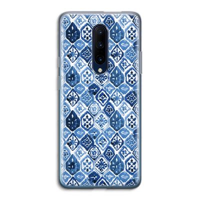 Blauw motief: OnePlus 7 Pro Transparant Hoesje