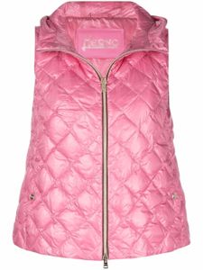 Herno gilet matelassé à capuche - Rose