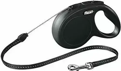 Flexi Rollijn classic touw m 8m zwart