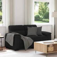 2-zitsbank 120 cm stof zwart