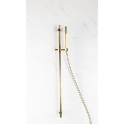 Fortifura Calvi glijstangset met staafhanddouche, gladde doucheslang PVD Geborsteld Messing PVD (Goud) SW767490/SW728176/SW720570
