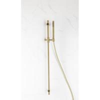 Fortifura Calvi glijstangset met staafhanddouche, gladde doucheslang PVD Geborsteld Messing PVD (Goud) SW767490/SW728176/SW720570