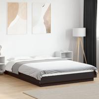 Bedframe met LED-verlichting bewerkt hout zwart 120x200 cm