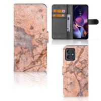 Motorola Moto G54 | Bookcase | Marmer Oranje