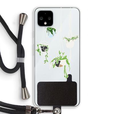 Hang In There: Pixel 4 XL Transparant Hoesje met koord