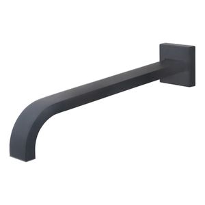 Wiesbaden Rombo inbouw uitloop 30 cm messing zwart mat