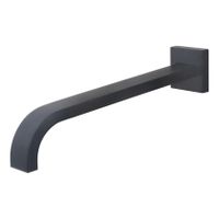 Wiesbaden Rombo inbouw uitloop 30 cm messing zwart mat