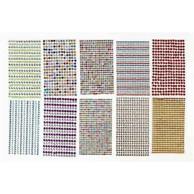Creativ Company Plak strassstenen kleur, 10 vellen