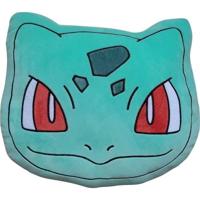 Premium 3D Kussen - POKEMON - Bulbasaur Gezicht - Microvezel - 40 cm