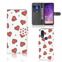 Motorola One Vision Telefoon Hoesje Hearts - thumbnail