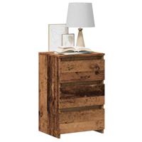 Nachtkastje 40x35x62,5 cm bewerkt hout oud houtkleurig Nachtkastje 40x35x62,5 cm bewerkt hout oud houtkleurig