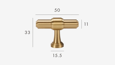 NurlinLux Massief Messing Franse T-Bar Handgrepen