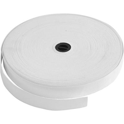 Rayher Elastiek band - 1x rol 25 meter - wit - 20 mm breed